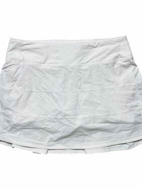 Lululemon Women’s Pace Rival Skirt Size 6 White Tennis Pleated Lined Skort